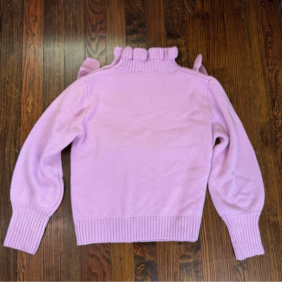 Lilac Ruffled Women's Turtleneck Sweater - Picture 2 of 3
